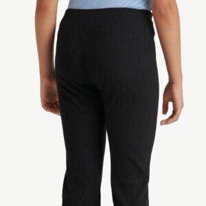 New Justice Girls Cinch Waistband Flare Pants, black Ribbed Size L 12-14